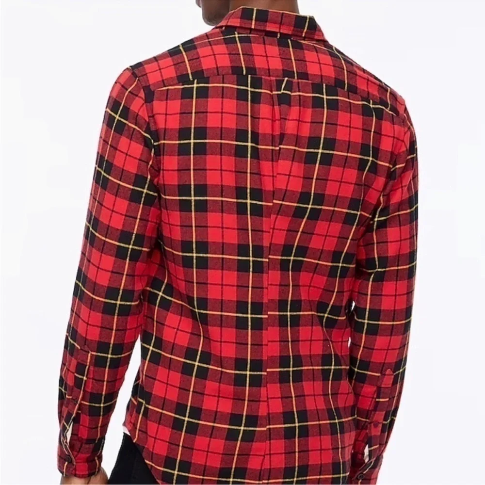 J. CREW NWT Re-imagined 100% cotton plaid flannel button down shirt size medium